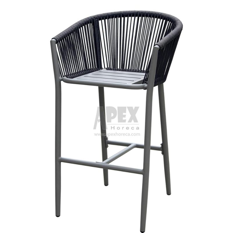 Modern Quality Outdoor Patio Garden Aluminum Rope Armrest Chair Wholesale