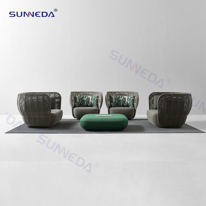 Modern Customized Hot-Selling Aluminum Frame Webbing Leisure Outdoor Sofa