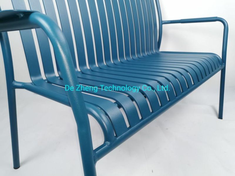 Europen Rusting Resistance Punched Outdoor Aluminum Slat Bench Water Proof Bistro Bar Furniture