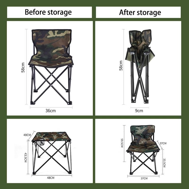 Folding Table and Chair Outdoor Portable Camping Folding Table Chair Set