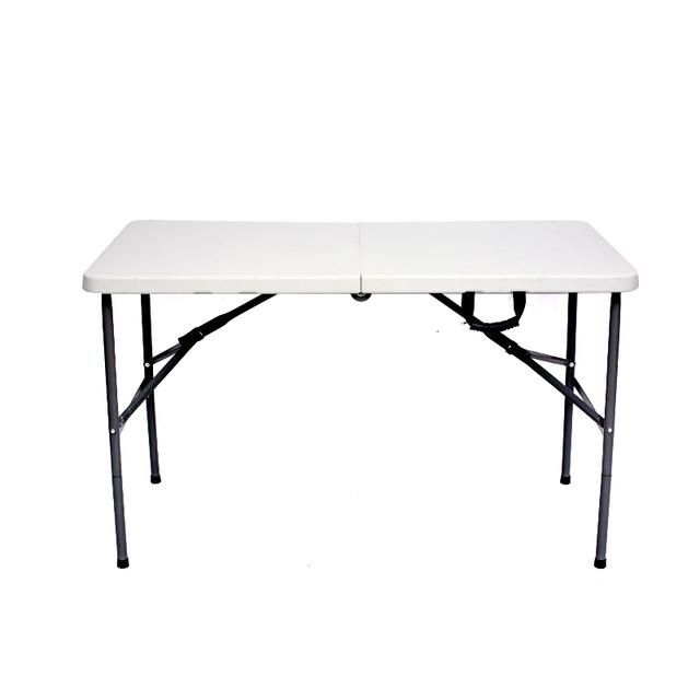4FT 122cm Folding in Half in Catering Outdoor Garden Furniture Foldable Picnic Folding Table Dining and Camping Patio Furnishing Wholesale Modern Plastic Home