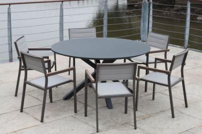 Unfolded Outdoor Sectional with Table 8 Seater Garden Dining Set