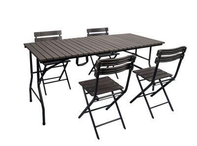 166cm New Design Quality Guarantee Wood Grain Plastic Outdoor Table