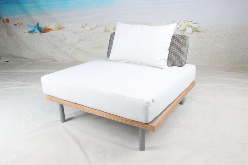 Teakwood Solid Wood Aluminium Frame with Cushion