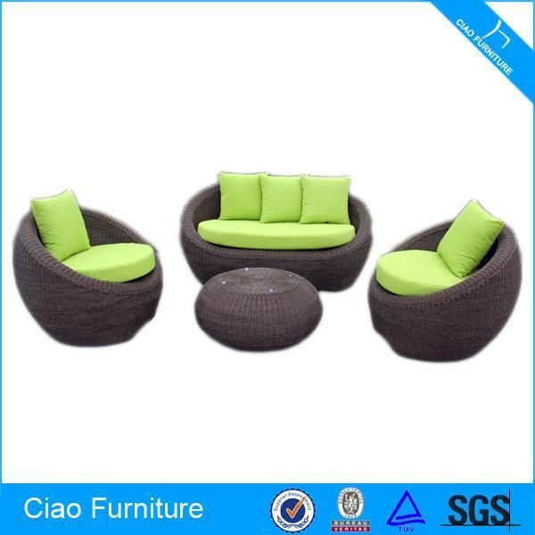 C-Garden Furniture Synthetic Round Rattan Classic Modern Sofa