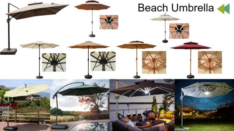 Outdoor Garden Parasol Patio Sun Cantileve Umbrella Beach Unbrella