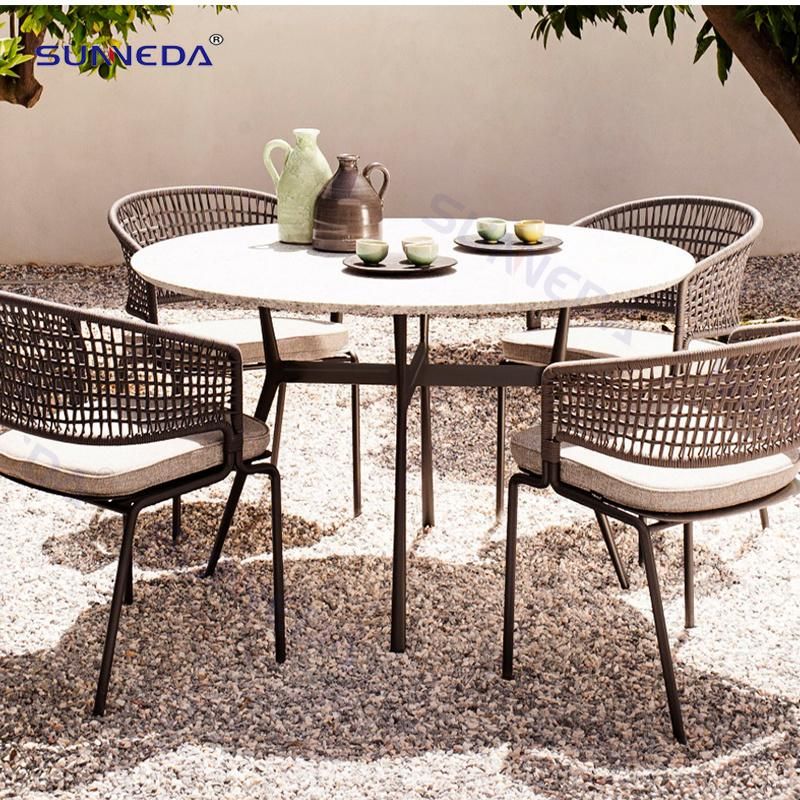 High Quality Garden Furniture Table Set with Pure Hand Rope
