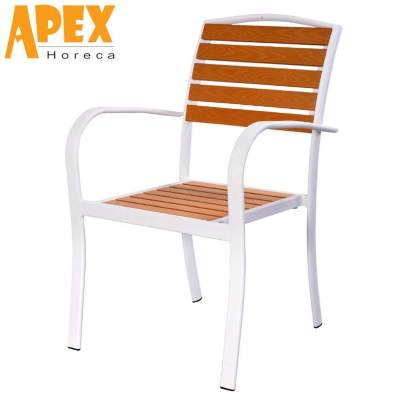 Low Price Aluminum Frame Olive Rope Armchair Garden Dining Chair