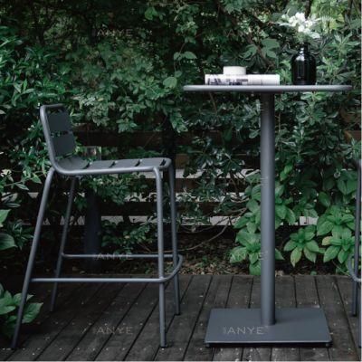 Modern Furniture Durable Metal High Flower Stand Square Porch Table