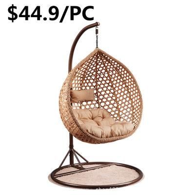 Luxury Modern Outdoor Garden Lounge Wicker Rattan Padded Swing Chair