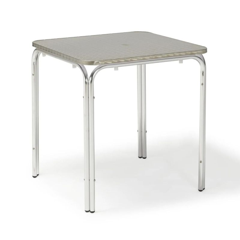 Aluminium Outdoor Pool Double Tube Feet Table