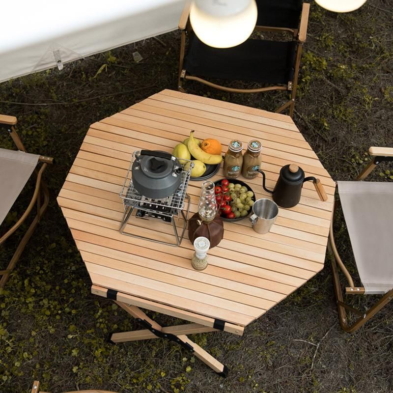 Solid Wood Outdoor Wine Table Picnic Table Beach Table for Camping China Wholesale Home Dining Decoration Furniture Wedding Living Room Picnic Folding Table