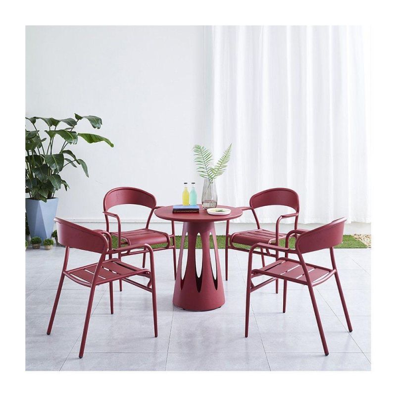 Aluminum Colorful Round Side Table