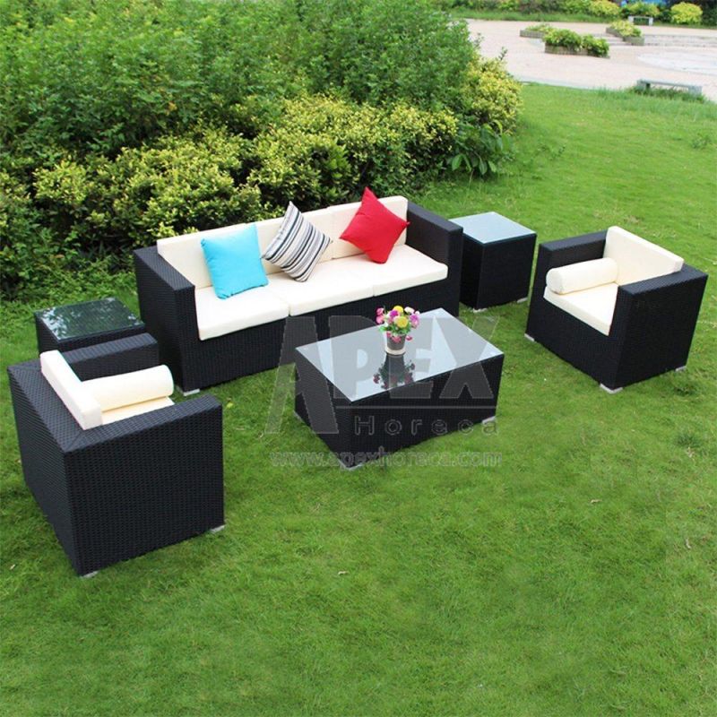 Beat Sale Luxury Aluminium Rattan Sofa Set for Outdoor Furniture with Cushion