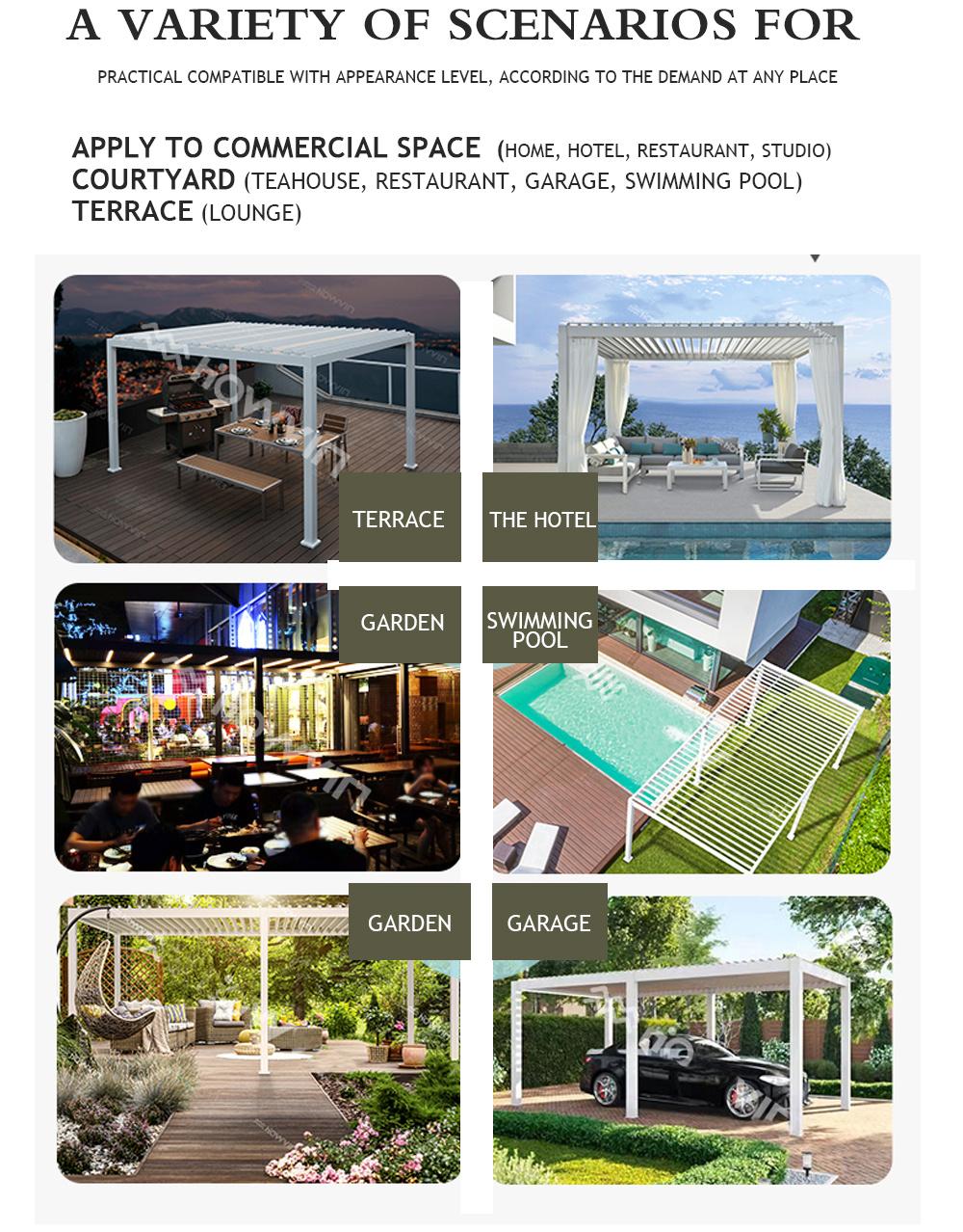 Carton Package Aluminum Darwin or OEM Lowes Gazebo Pergolas for Sale