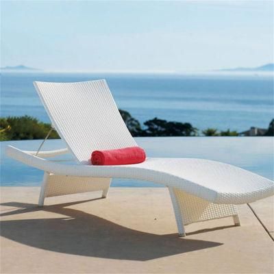Hot Sale Swimming Pool Outdoor Furniture Garden Modern Rattan Wicker Beach Sun Loungers for Sale Poolside Lounger