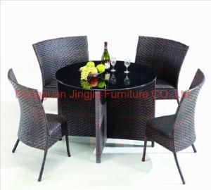 Iron Rattan Leisure Coffee Lounge Bistro Restaurant Table and Chair (JJ-S463)