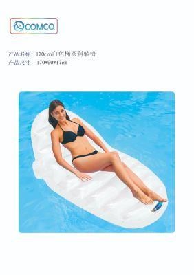 170cm White Oval Reclining Chair