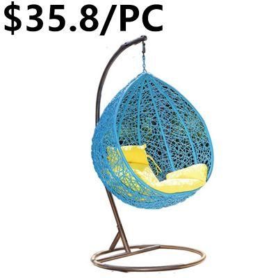 2020 Hot Selling Garden Patio Straw Hat Rocking Swing Chair