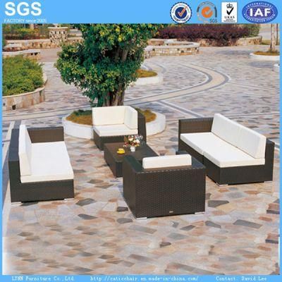 Outdoor Garden Furniture Dark Brown Rattan Sofa