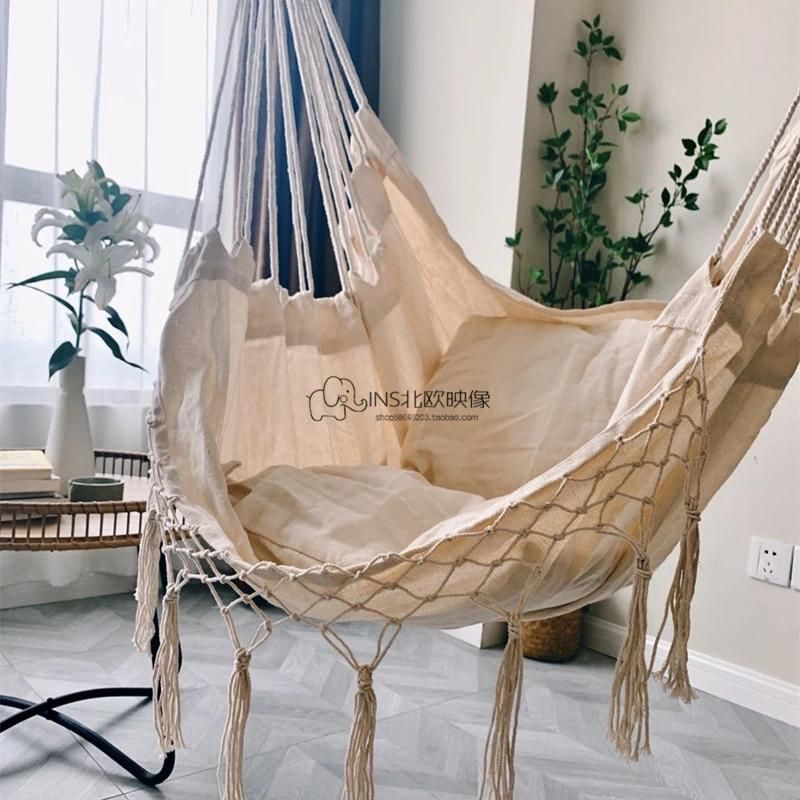 Cradle Cotton Rope Knitting Hanging Chair Bohemian Hanging Basket