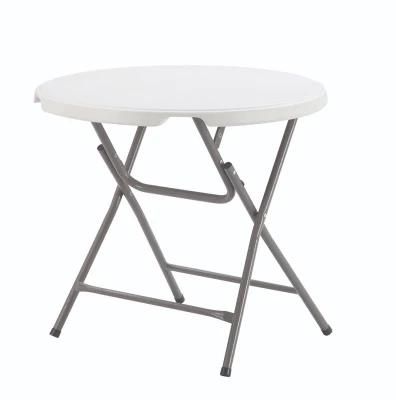 80cm Small Blow Molded Portable Plastic Cheap Round Dining Table
