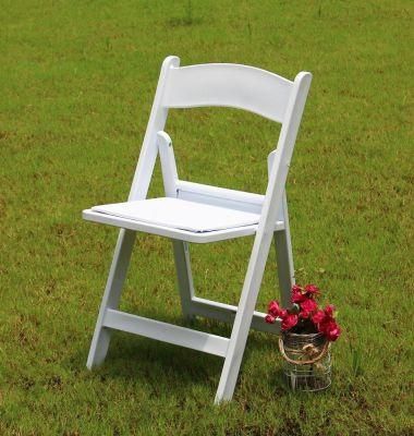 Outdoor White Resin Hercules Folding Wimbledon Chair for Wedding Party