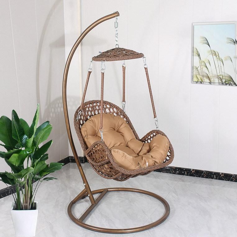 Hot Sale Leisure Bedroom Hotel Wedding Metal Wicker Swing Chair