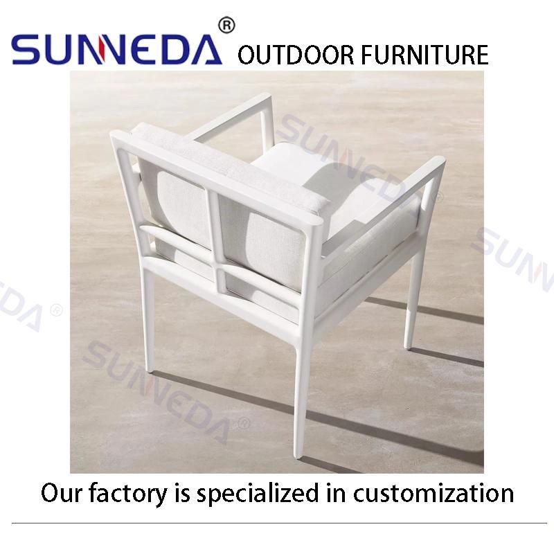 All Aluminum Frame Outdoor Garden Modern Comfortable Chair with Cushion