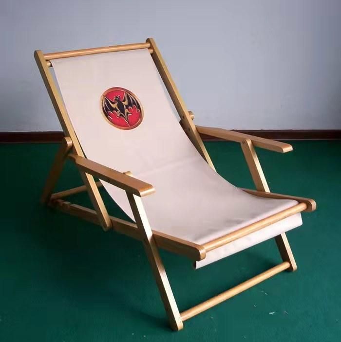 Outdoor Wood Folding Relaxing Lounge Recliner Beach Chair