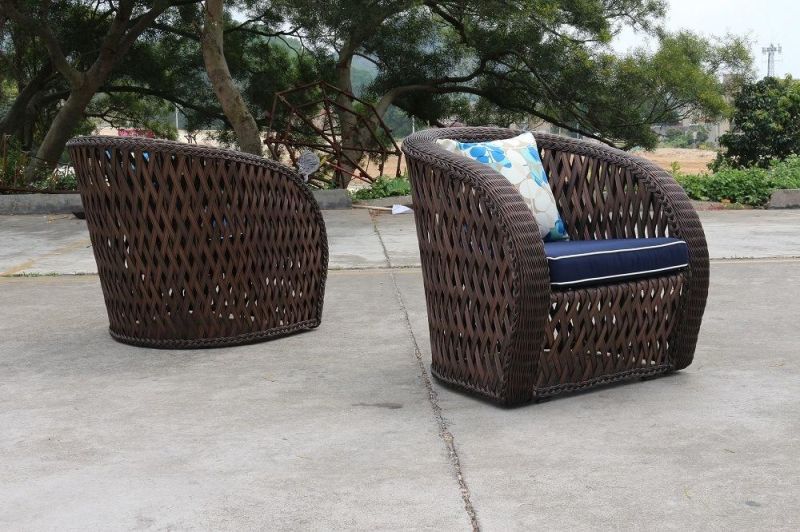 Modern Simple Outdoor Garden Hotel Cafe Coffee Table Restaurant Furniture Rattan Table & Chair Set