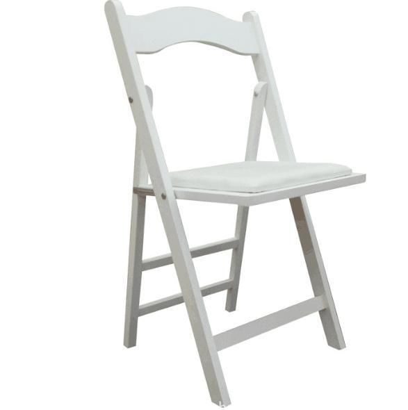 Natural Wood Wedding Folding Avantgarde Wimbledon Chairs with Padded Seat