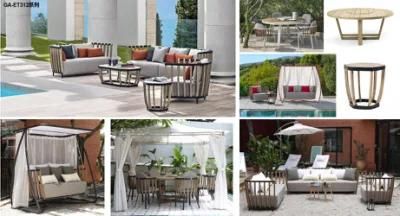 Outdoor Patio Furniture Rattan and Wood Garden Sofa Sets TG-GAET312