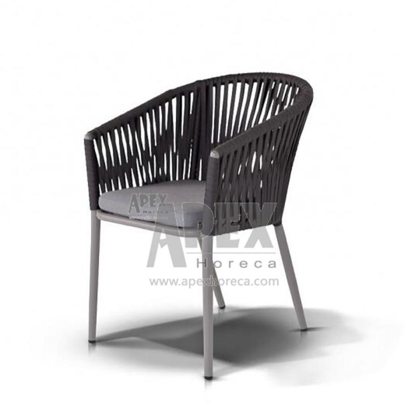Outdoor Furniture Woven Chairs Stackable Dining Room Garden Rope Chair