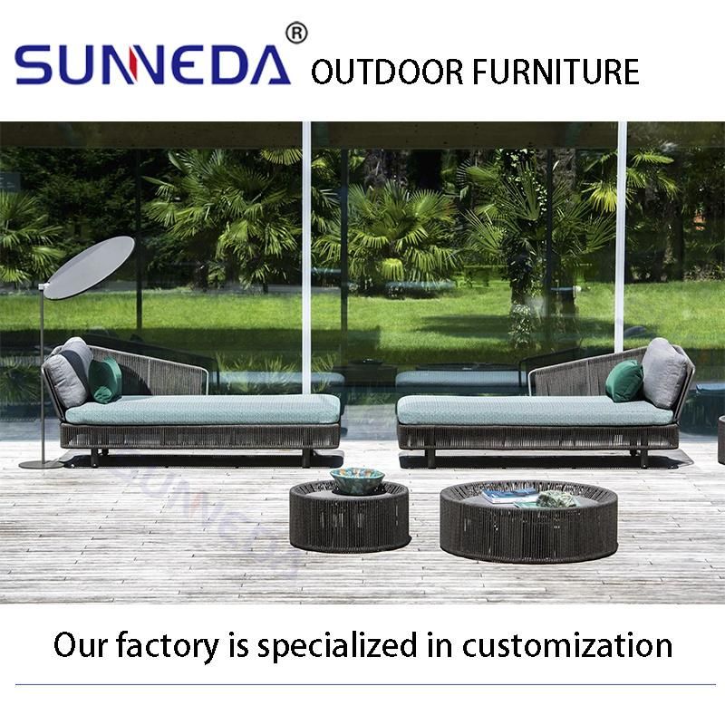 Disassembly Structure Camping Studio Vine Metal Lounger Sofa Furniture Set