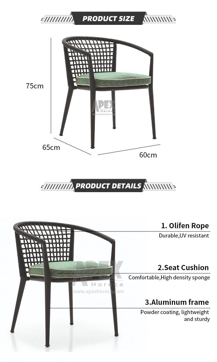 Wholesale Outdoor Patio Aluminum Dining Restaurant Chair