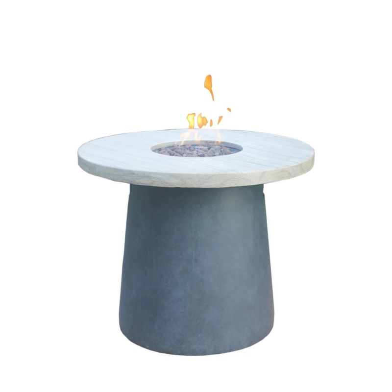 Vashti Column Outdoor Heating Patio Bar Table Concrete