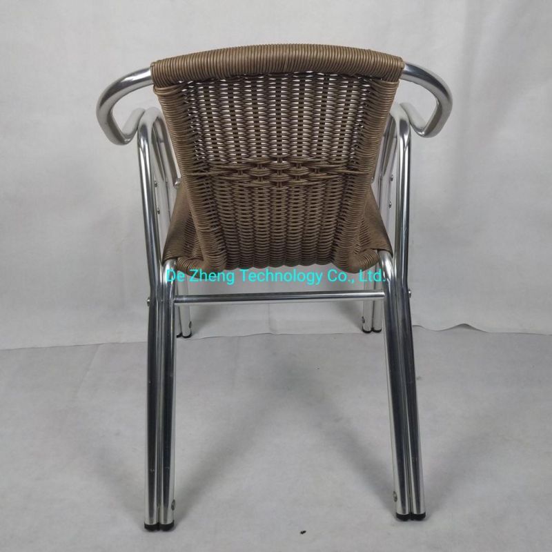 Modern Green Style Outdoor Garden Rattan Desk Furniture Aluminum Terrace Chair