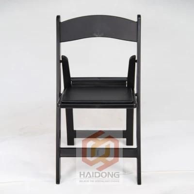 Black Resin Plastic Event Wedding Outdoor Folding Garden Chair