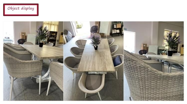 Durable Rattan Wicker Patio Furniture Garden Dining Table and Chair