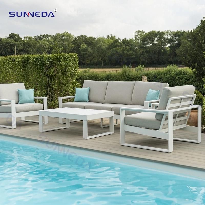 Poolside Leisure Outdoor Sofa Set Aluminum Garden Patio Chair