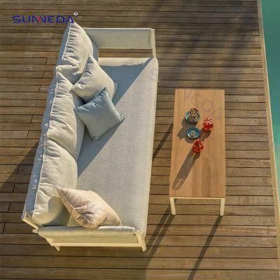 Hotel Garden Chair Outdoor Sofa Single Armrest Removable Outdoor Furniture House Sofa with Side Table