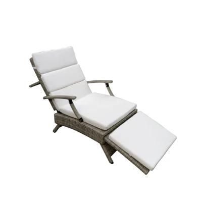 Garden Furniture Set Outdoor Pool Villa Aluminum Leisure Rattan Foldable Folding Audjustable Chaise Lounge