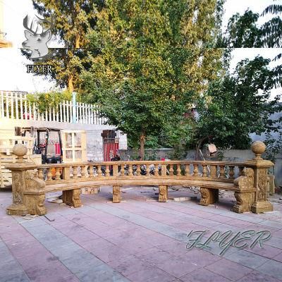 Large Size Antique Stone Marble Garden Bench Seat for Sale