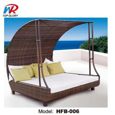 Modern Design Outdoor Hotel Furniture Daybed Rattan Sun Lounger