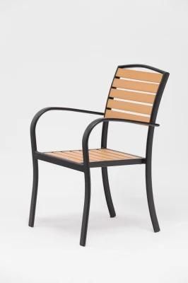 Outdoor Chair with Plastic Wood Perfect for Relaxed Dining