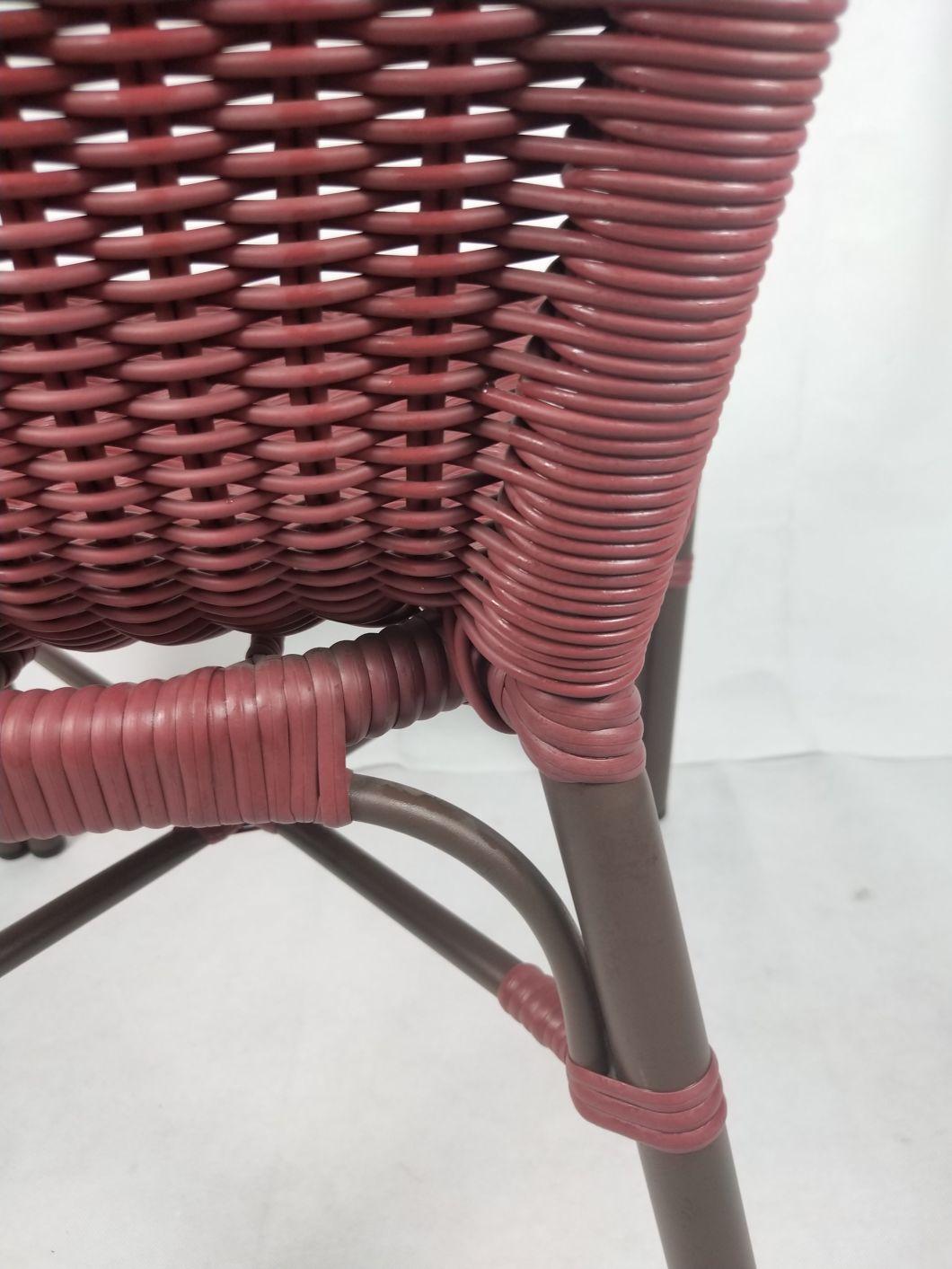 Modern Green Style Outdoor Armchair Garden Furniture Aluminum Terrace Rattan Chair