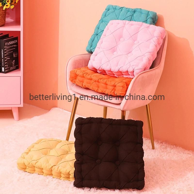 Home Decor Floor Cushions Square Cushion with Button