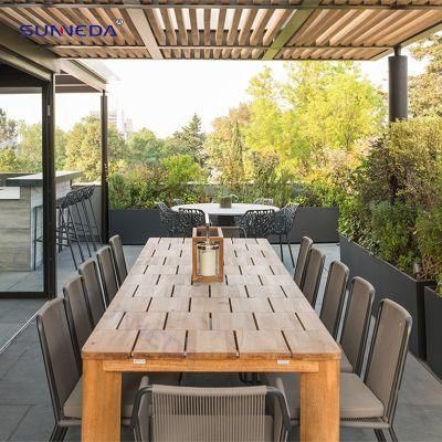Aluminum Frame Modern Patio Outdoor Furniture Dining Table Sets