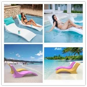 Modern Outdoor Sun Bed in-Pool Used Ledge Chaise Chairs